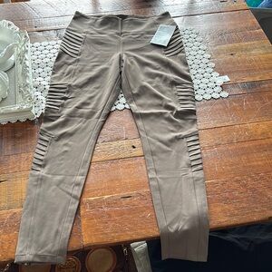 NEW Athleta Delancey Moto Tight in Brown